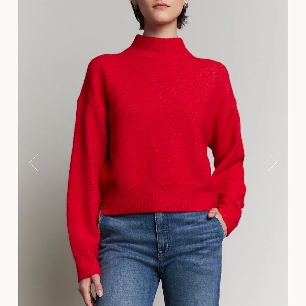 Velvet Red Turtleneck Sweater